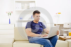 Man browsing internet