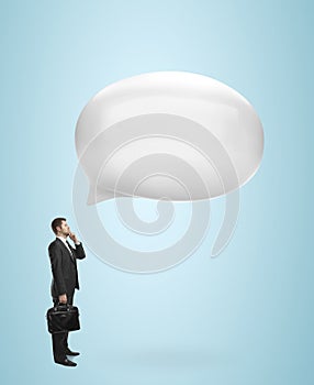 Man with bubble talk