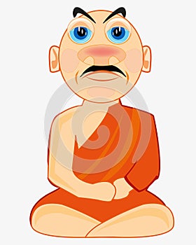 Man buddhist in national cloth