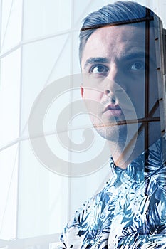 Man and the building