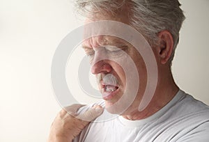 Man with bursitis