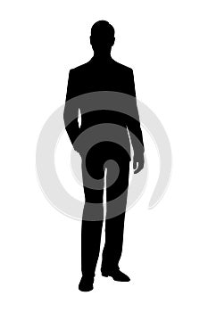 Man in a business suit silhouette. Vector stock illustration eps10.