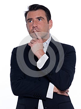 Man businessman thinking pensive