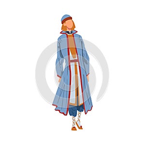 Man in Byelorussia National lothing, Male Representative of Country in Traditional Outfit of Nation Cartoon Style Vector