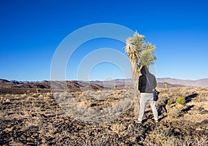 Man on a cactus