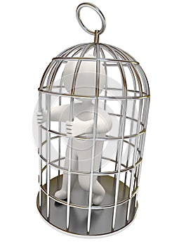 Man in the cage