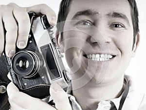 Man with camera. photo