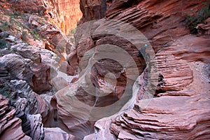 Man in canyon