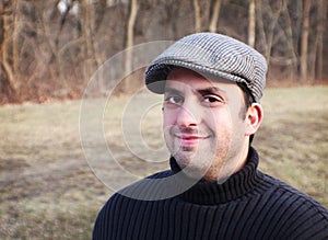 Man In Cap Smiling