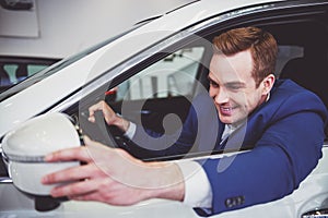 Man in car