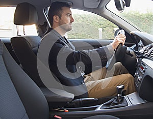 Man car driving