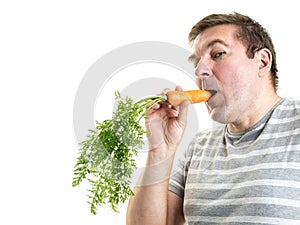 Man with carrot