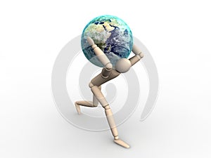 Man carrying Earth