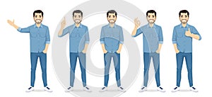 Man in casual clothes set
