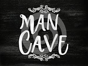 Man Cave chalkboard illustration photo