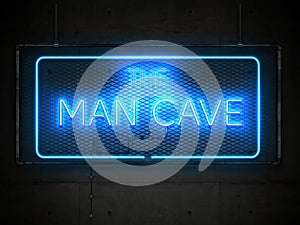 The Man Cave Neon Sign Illustration