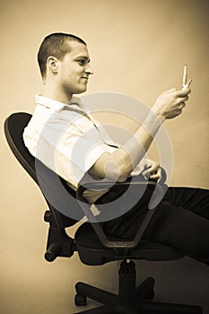 Man with cellphone