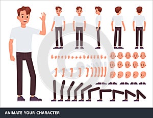 Man character vector design. Create your own pose