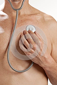 Man Checkup Stethoscope Heart Medical Check