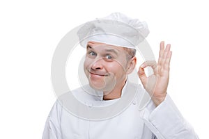 Man in chef's uniform