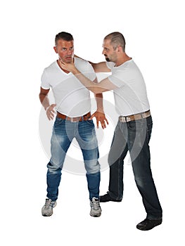 Man choking other man