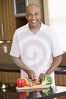 Man Chopping Vegetables