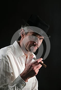 Man with cigare