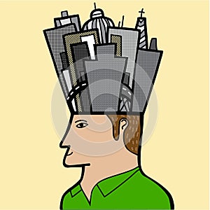 A man with a city in his head