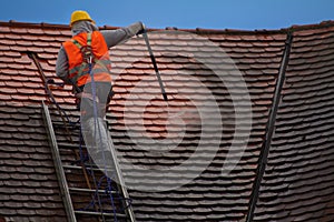 Roof washing photo