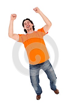 Man clenching his fists