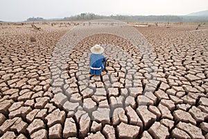 Man and climate change photo