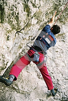 Man climbing photo