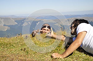 Man Climbing Summit