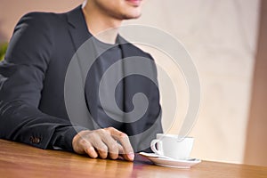 Man and coffee