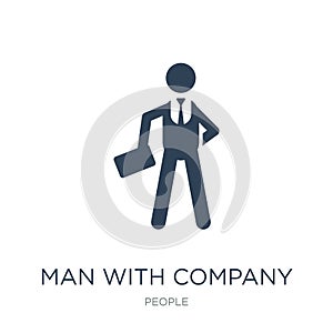 man with company icon in trendy design style. man with company icon isolated on white background. man with company vector icon