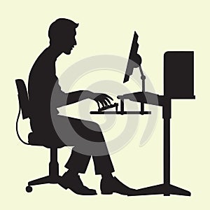 Man on Computer