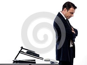 Man computing computer conflict bug concept