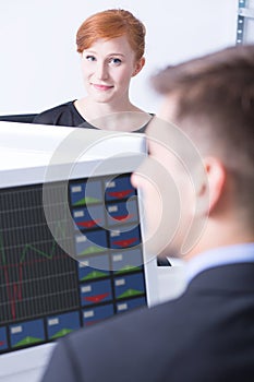 Man concentrated on his task