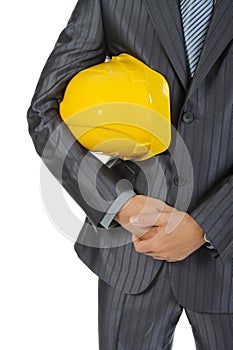 Man with construction helmet