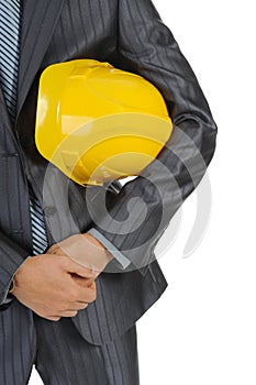 Man with construction helmet photo