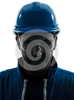 Man construction workwear silhouette portrait photo