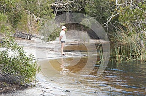 Man contemplating nature photo