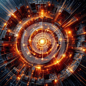 Man controlling fusion abstract photo