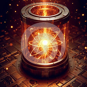 Abstract representation of controlled fusion photo
