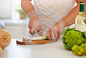 Man cooking at home