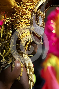 Man in costume nottinghill carnival london