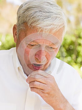 Man Coughing