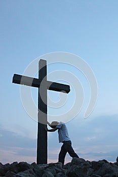 Man at the cross 1 photo