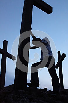 Man at the cross 2 photo