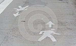 Man Crossing Road Symbol.